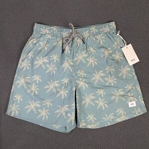 Katin Mai Tai Volley Swim Shorts Mens Medium Palm Mesh Lined Trunks Beach Surf
